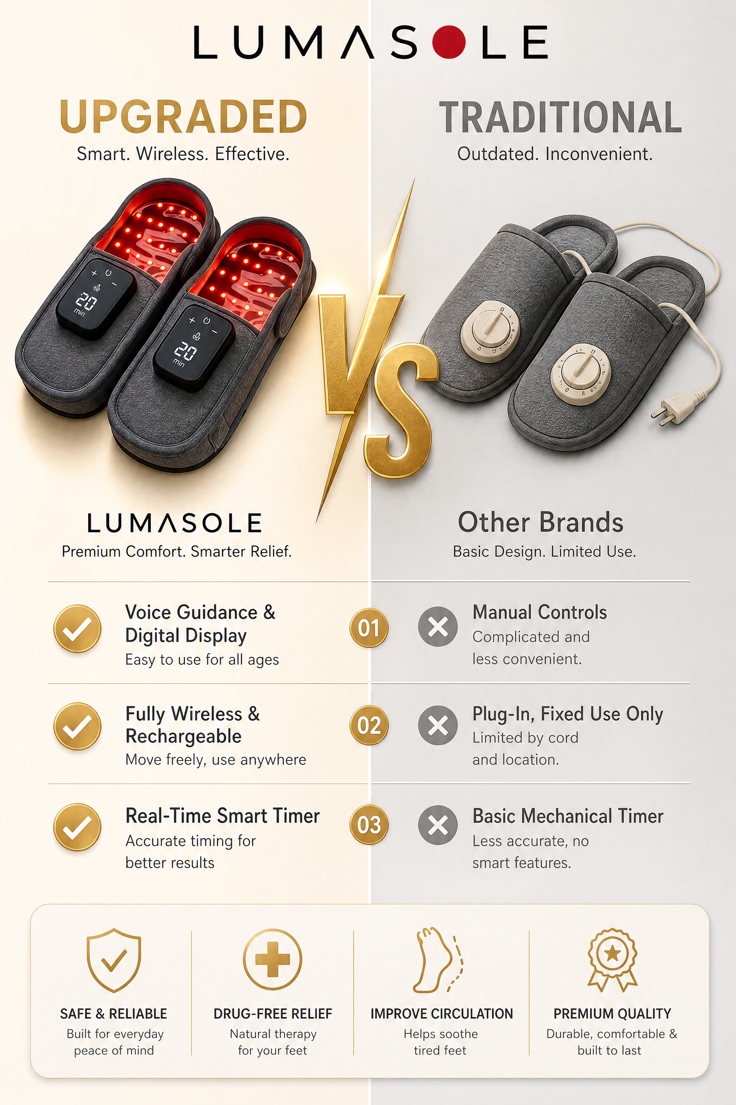 Lumasole Red Light Slippers